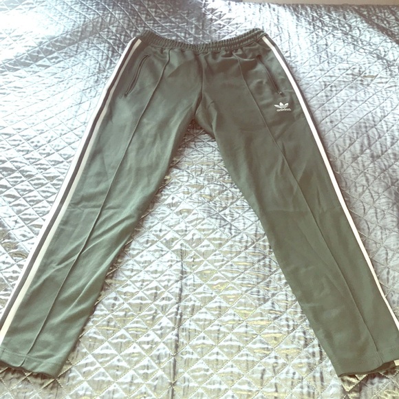 adidas beckenbauer pants green